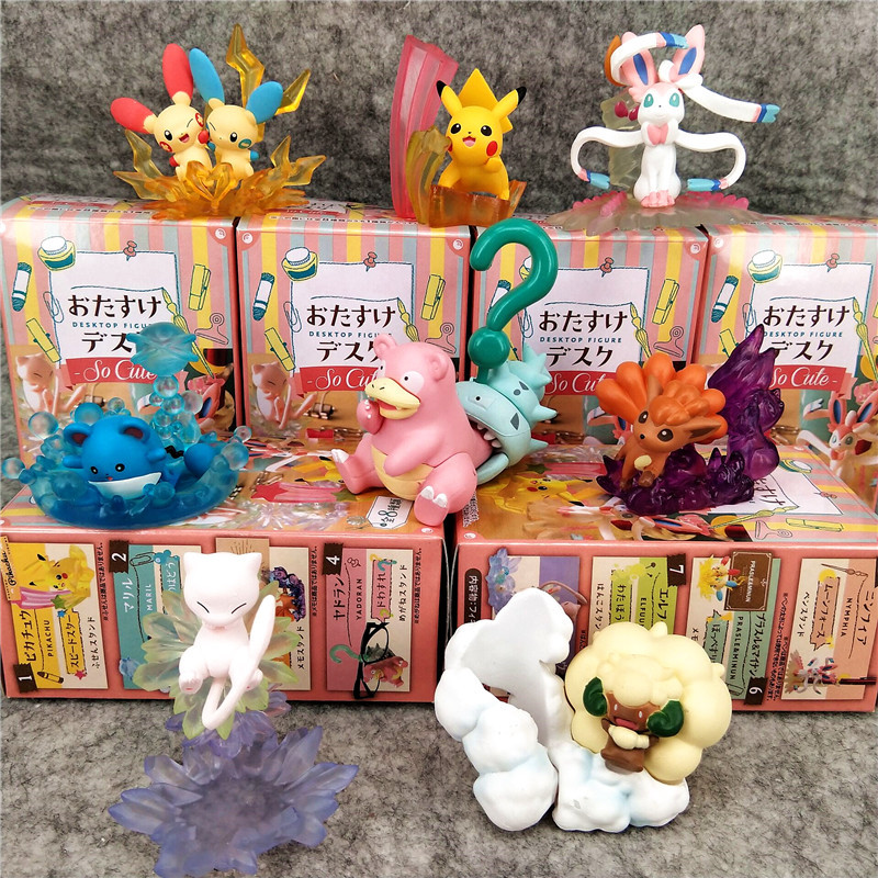 Model Figure Base - Mainan Pokemon Blind Box Crystal Base