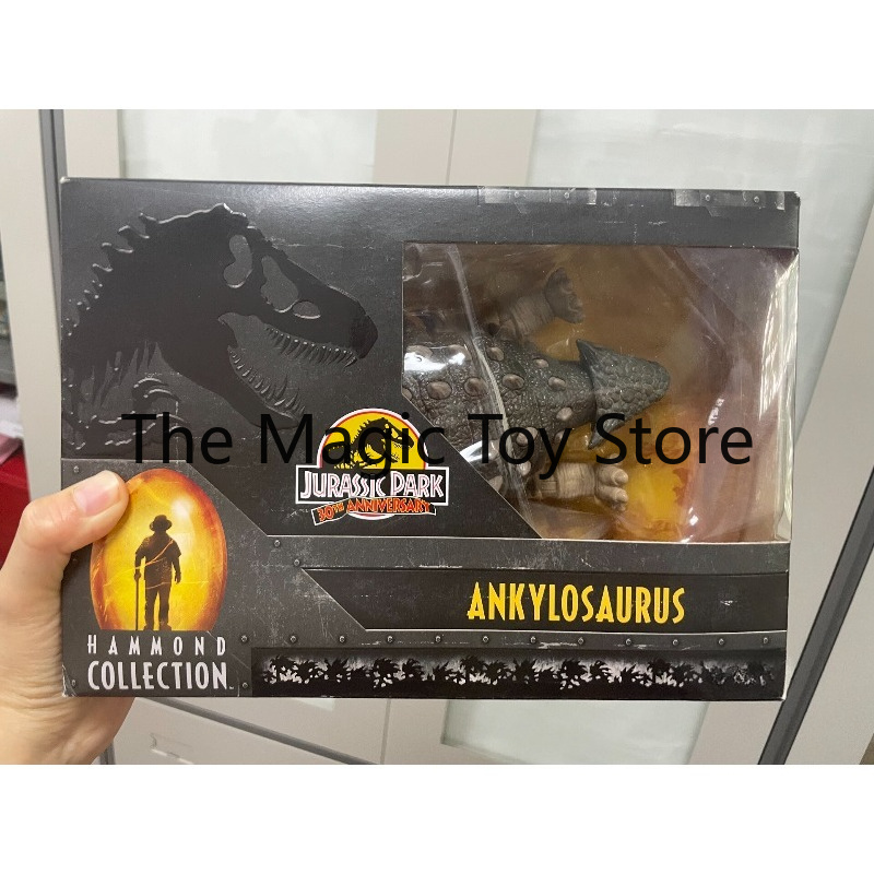 Model Kit Jurassic Park - Figur Koleksi Ankylosaurus Seri Hammond Asli: