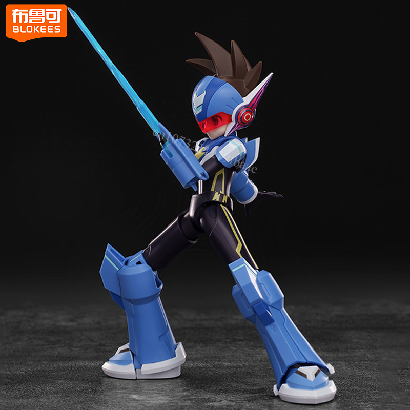 Model Kit Ultraman Zero - Figur Aksi Blokees ROCKMAN Asli, Mainan