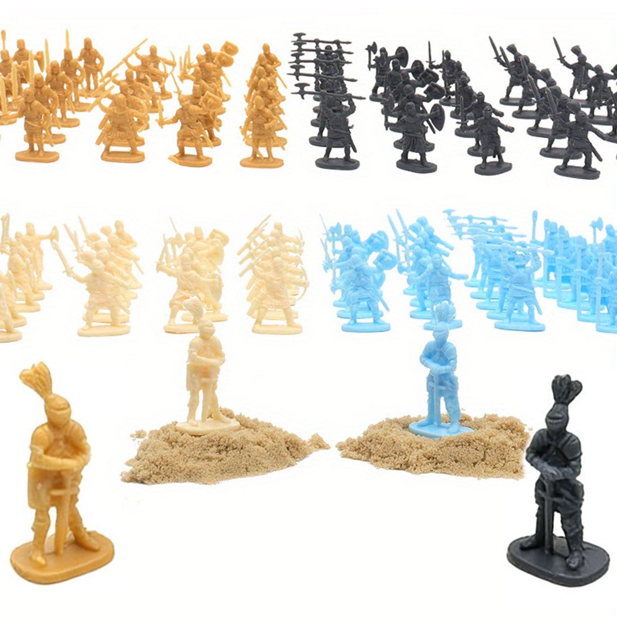 Model Kit Gunpla - 49pcs Miniatur Prajurit Abad Pertengahan Figurine