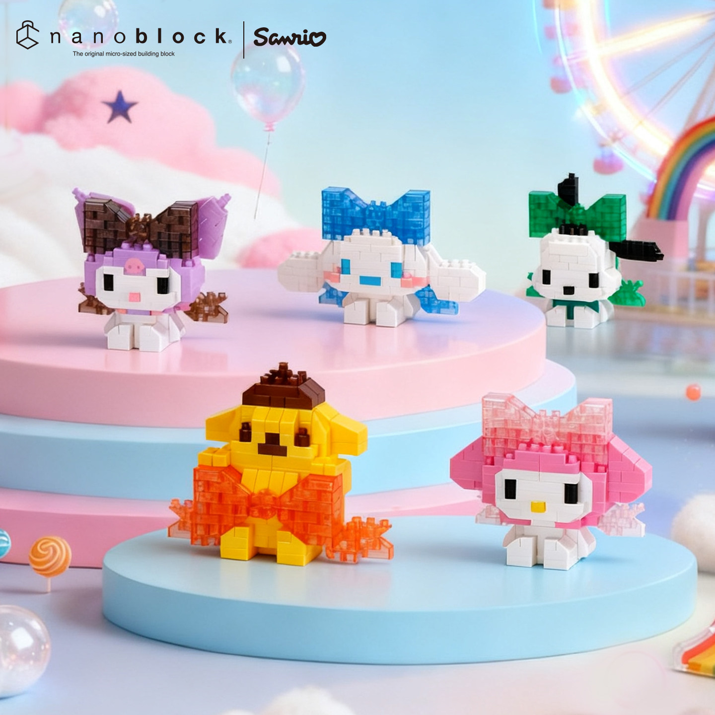 Model Kit Girl - Nanoblock Sanrio Blok Bangunan Mikro Asli