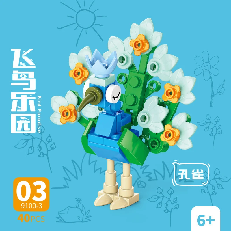 Model Kit Girl - Batu Bata Hewan Burung Surga Gagak