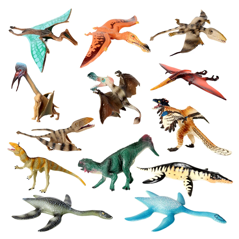 Model Kit Jurassic Park - Mainan Dinosaurus Anak-anak Figur Brachiosaurus Mosasaurus