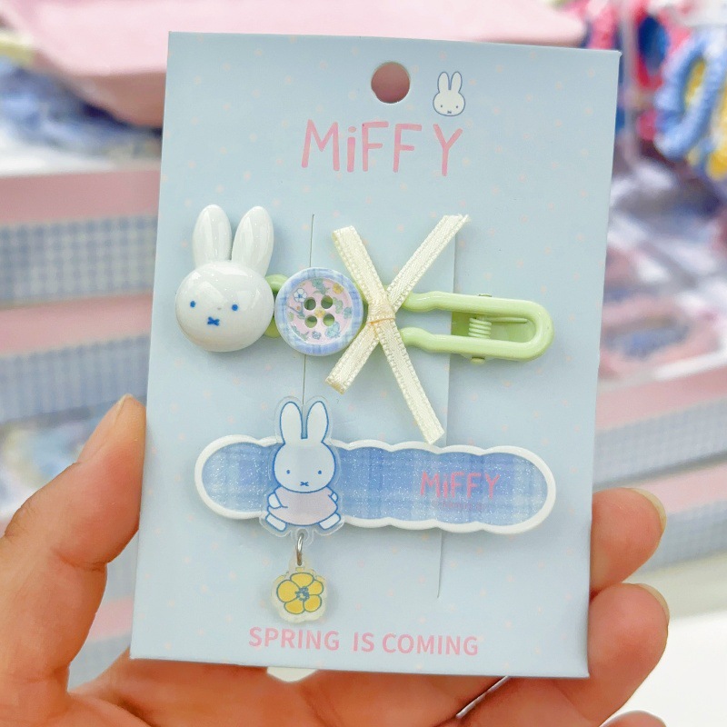 Jepit rambut kelinci Miffy bar - Model Kit Girl ulasan dan harga
