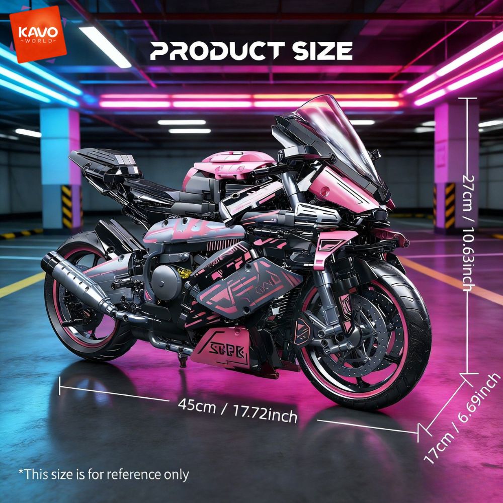 KAVOWORLD 2096PCS Set Blok Ban - Model Kit Motor Nuclear ulasan dan harga