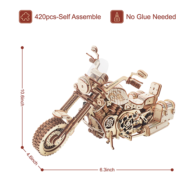 Robotime Puzzle Sepeda Motor 3 - Model Kit Motor Nuclear ulasan dan harga