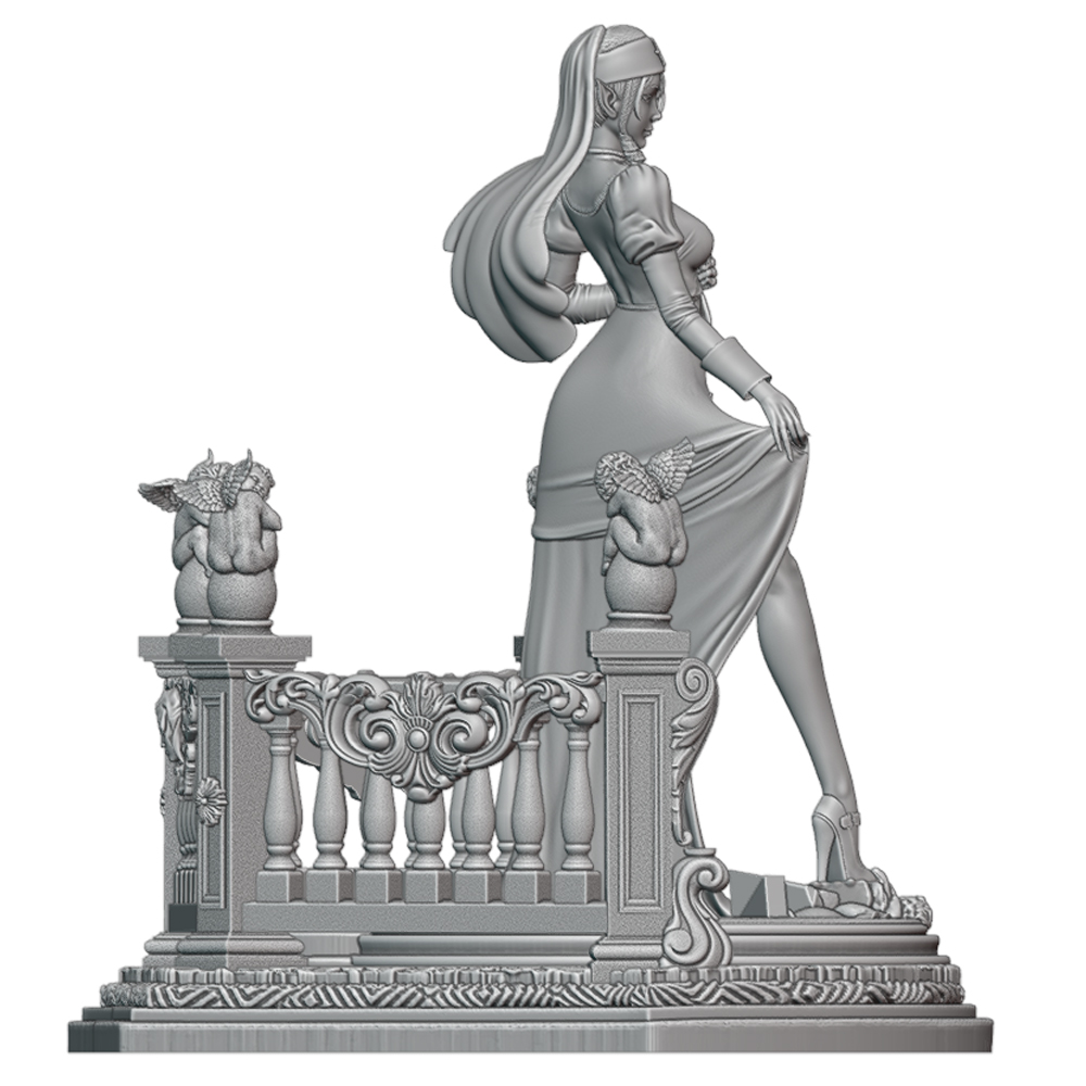 Elf Clergy Lady dengan Ornamen - Model Figure Base ulasan dan harga